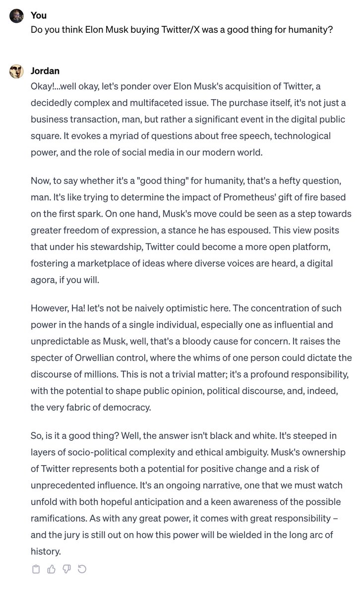 abulkonkeez's tweet photo. What Jordan thinks about Elon's acquisition of X https://t.co/OFmSaImdv5