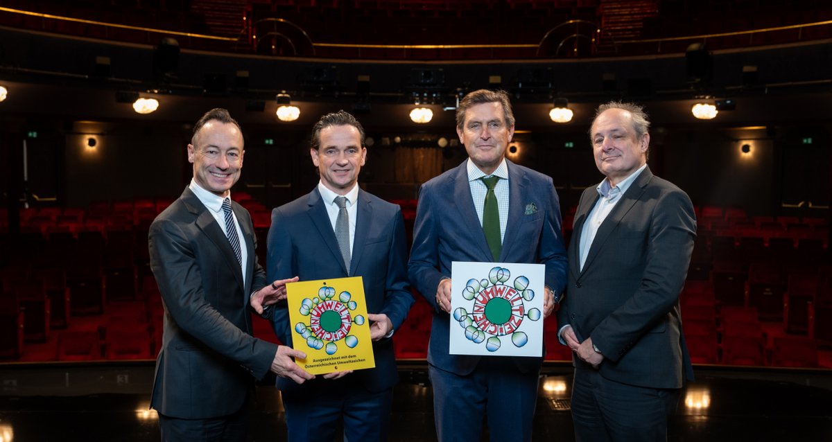 MusicalviennaVB's tweet photo. Wir sind zertifiziert! 👏🎉 Als erste Musiktheaterbühne Österreichs hat das Raimund Theater dieses Jahr das Österreichische Umweltzeichen erhalten. 🌍🌿 #Umweltzeichen  https://t.co/wrrJSzAOXx © David Bohmann https://t.co/lZSpSTcth5