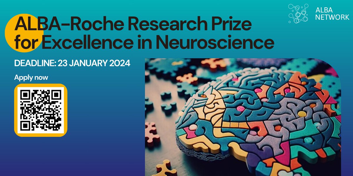CALL FOR APPLICATIONS to the ALBA-Roche Research Prize for Excellence in Neuroscience! Learn more about this initiative from IBRO partner, @network_alba, and apply: ow.ly/l0rW50QlsKZ