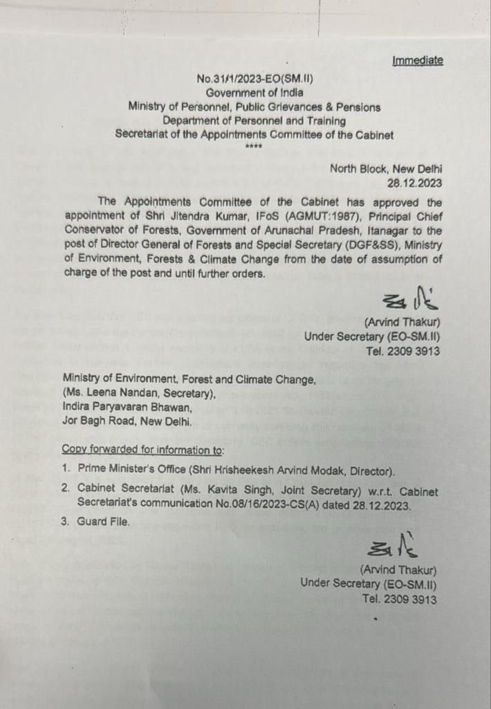 IfsMurali's tweet photo. Congratulations Sri Jitendra Kumar on getting selected to the top most post in the #IndianForestService 
#MOEF&amp;CC https://t.co/OYf4RwFPGB