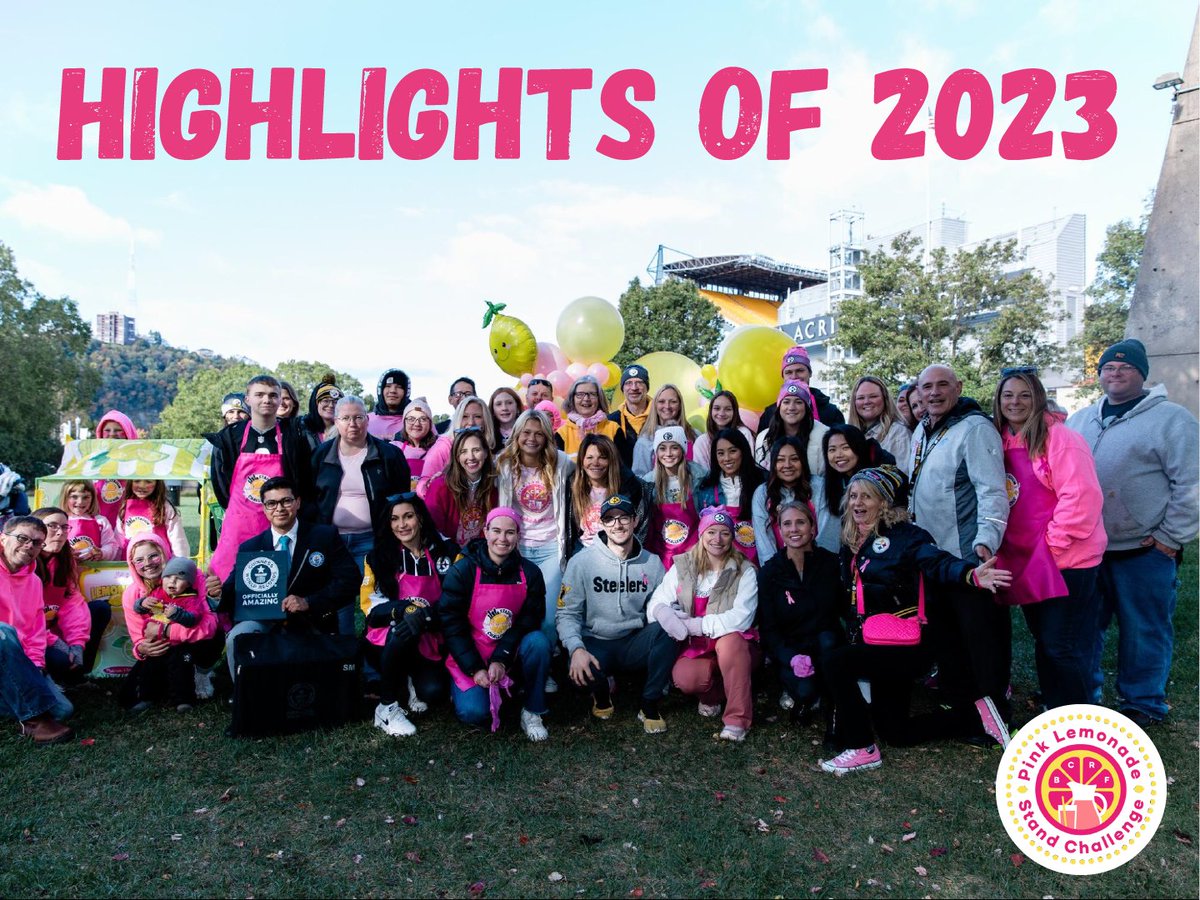 Saving the best memory of 2023 for last! Our Black and Yellow for Pink Lemonade Stand at Acrisure Stadium in Pittsburgh, PA. 🏟️🎉 We cannot thank you enough from the bottom of our hearts for the continued support. 💕