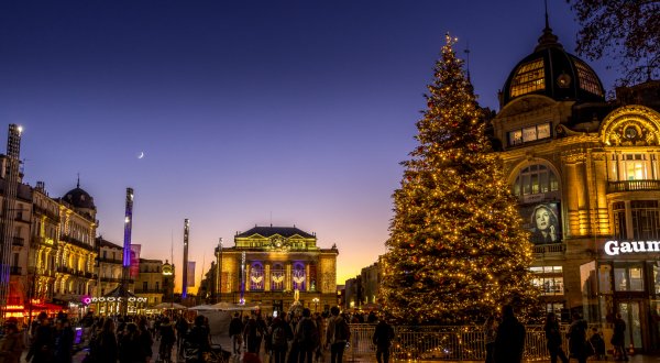 encommunmtp's tweet photo. Montpellier est encore plus belle à la tombée de la nuit. Mise en valeur pour Cœur de Ville en lumières et la ZAT liée à la gratuité des transports en commun, la ville brille sous les illuminations des fêtes. Reportage avec @ChrisRuizPhoto 
https://t.co/bOZZqv3OuQ https://t.co/K0riSsob3J
