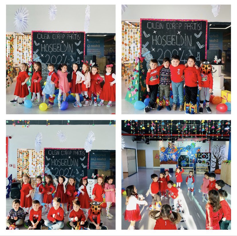 2️⃣0️⃣2️⃣4️⃣  yılını çılgın çoraplarımız ile karşıladık.🧦🧦🧦
Dans ve oyunlarla çılgın çoraplarımızı harekete geçirdik.🎉🥳🎈🎊💃🕺#heranımdabahçeşehir #bahçeşehirkoleji <a href="/mturanoznacar/">Mehmet Turan ÖZNACAR</a> <a href="/BkOmerli/">BK Ömerli Kampüsü</a> <a href="/burcinertik/">Burçin Ertik</a>