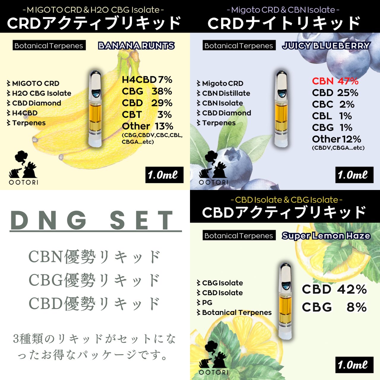 CBDWaxトロピカルナイト3本 1.0ml CRD CRDP CRD CBN #65 - shop ...