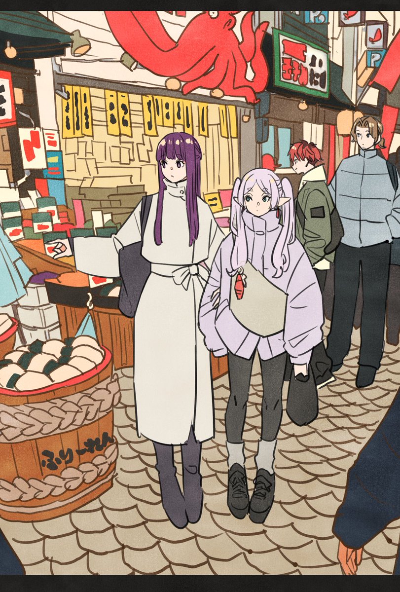 ryosuketarou's tweet image. 年末の買い出しのフリーレン