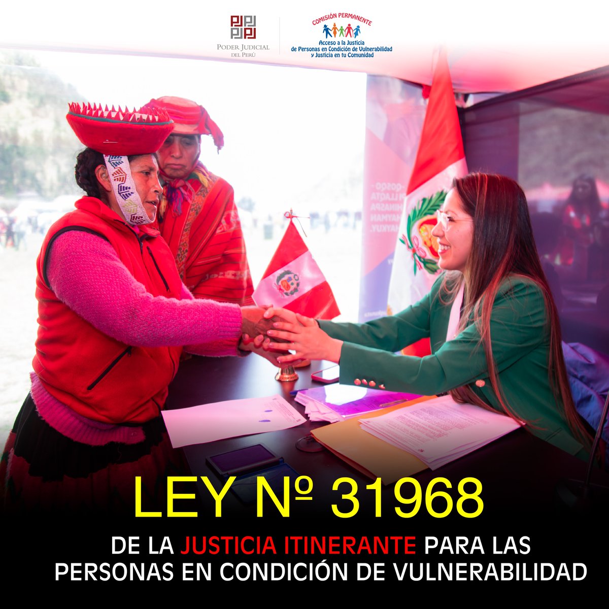 AccesoPJ's tweet photo. 📷#IMPORTANTE Congreso de la República publica en El Peruano autógrafa de la Ley de Justicia Itinerante para Personas en Condición de Vulnerabilidad. https://t.co/3WyxnZoAnK
