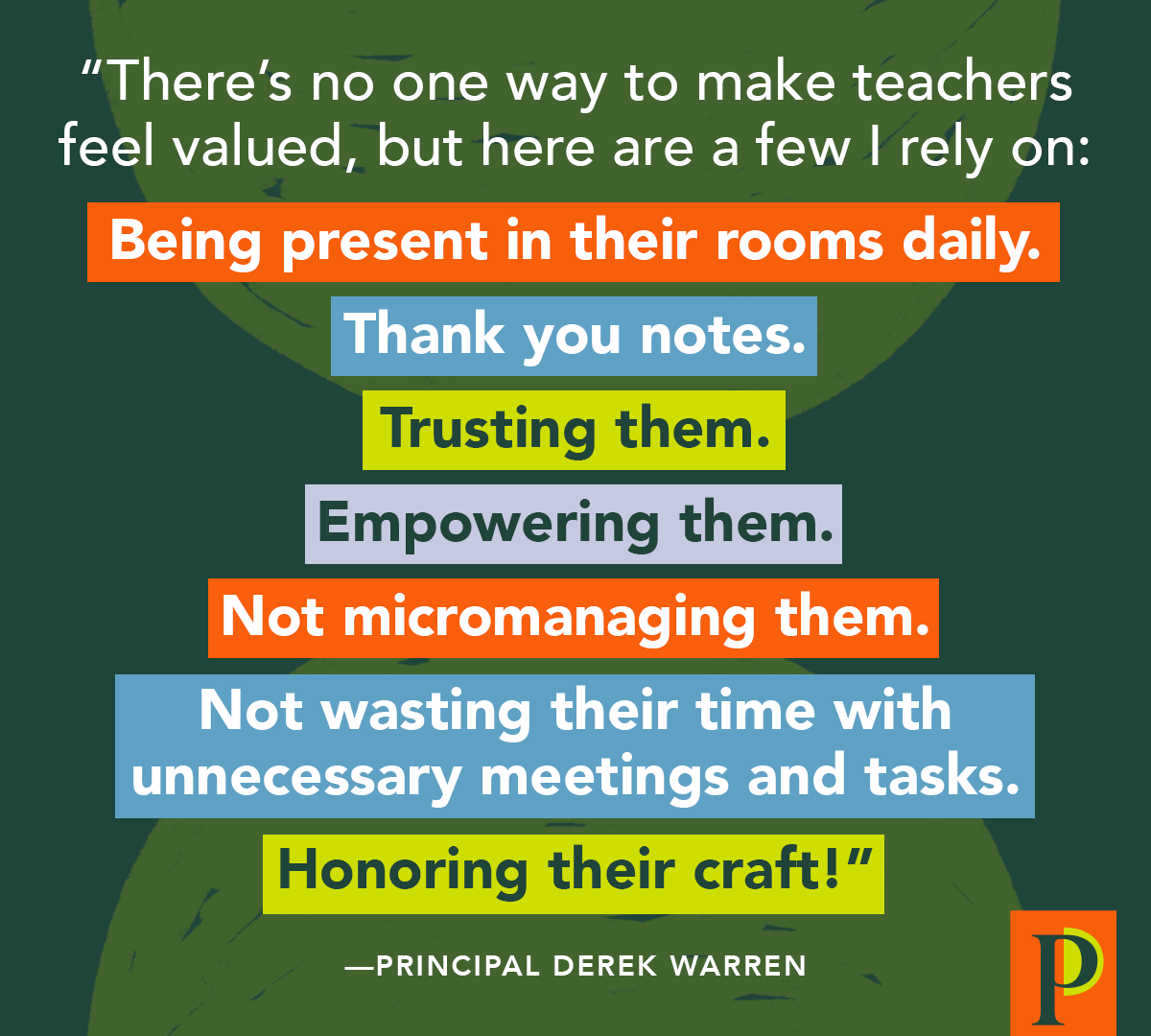 New semester, new chance to send your teachers the message: "I see you, I trust you, I value you."

(Inspiration via P Derek Warren)