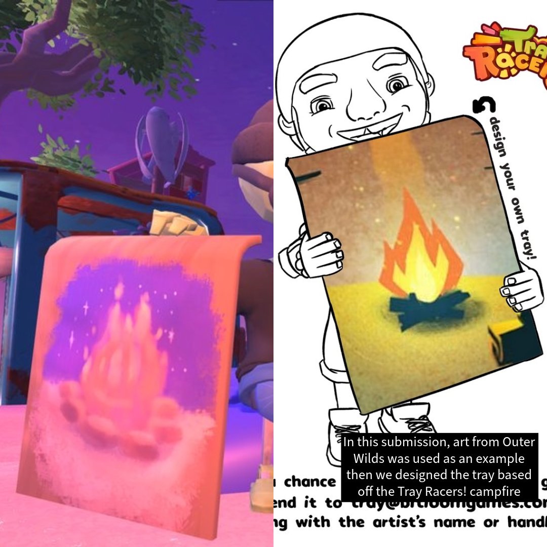 One of our favourite things this year was our tray design competition!

We asked members of our community to submit their ideas for tray designs, then we picked our favourite to add to the game.

We loved them so much we ended up with 3 winners, all which are now in Tray Racers!