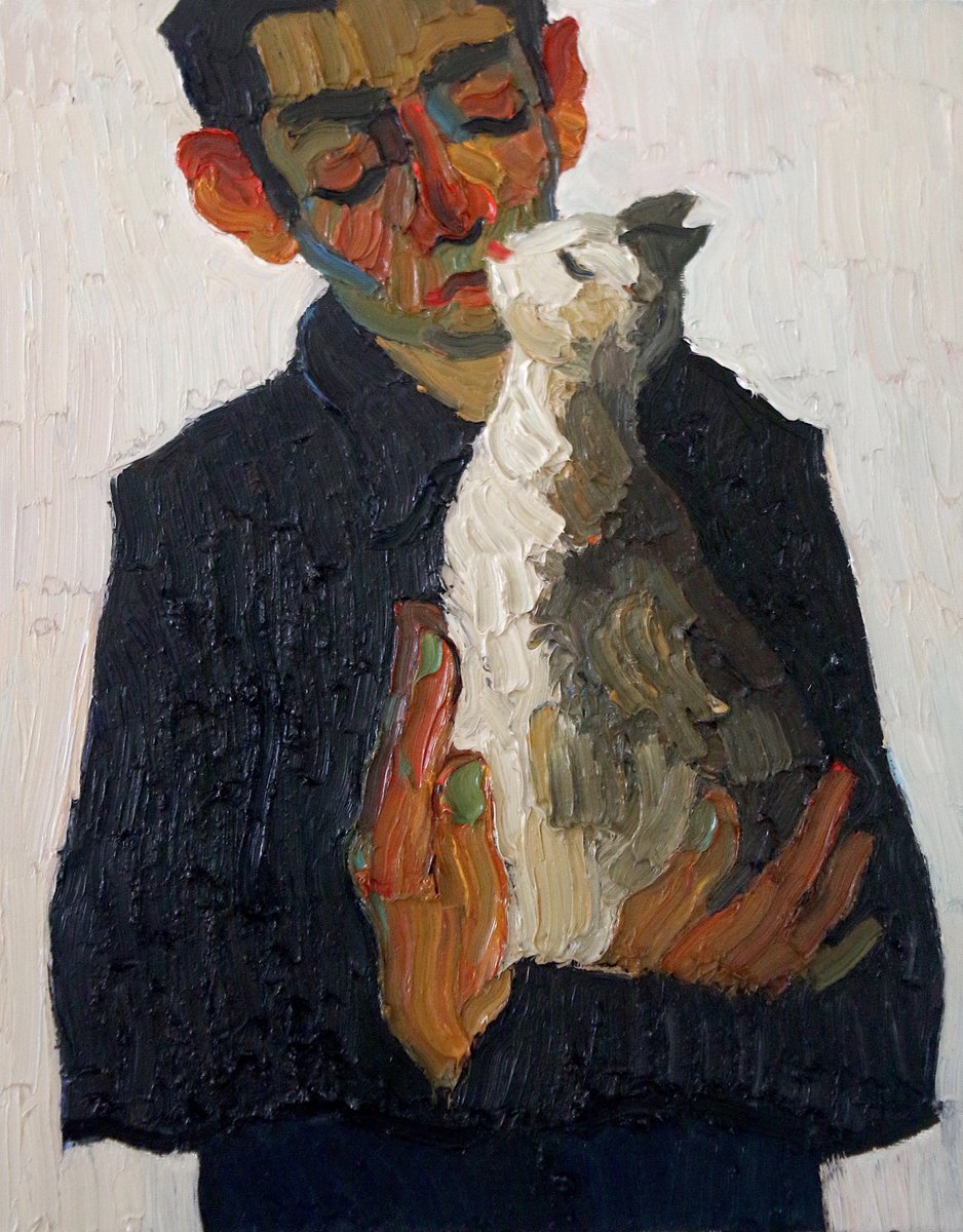 NicolaePrisac's tweet photo. Memories 🖤
#oilpainting
.
.
.
#art #artwork #oil #painting #originalartwork #fineart #figurativeart #figurative #portrait #portraitcat #cat #selfportrait @SaatchiArt https://t.co/z9rtApIuRE