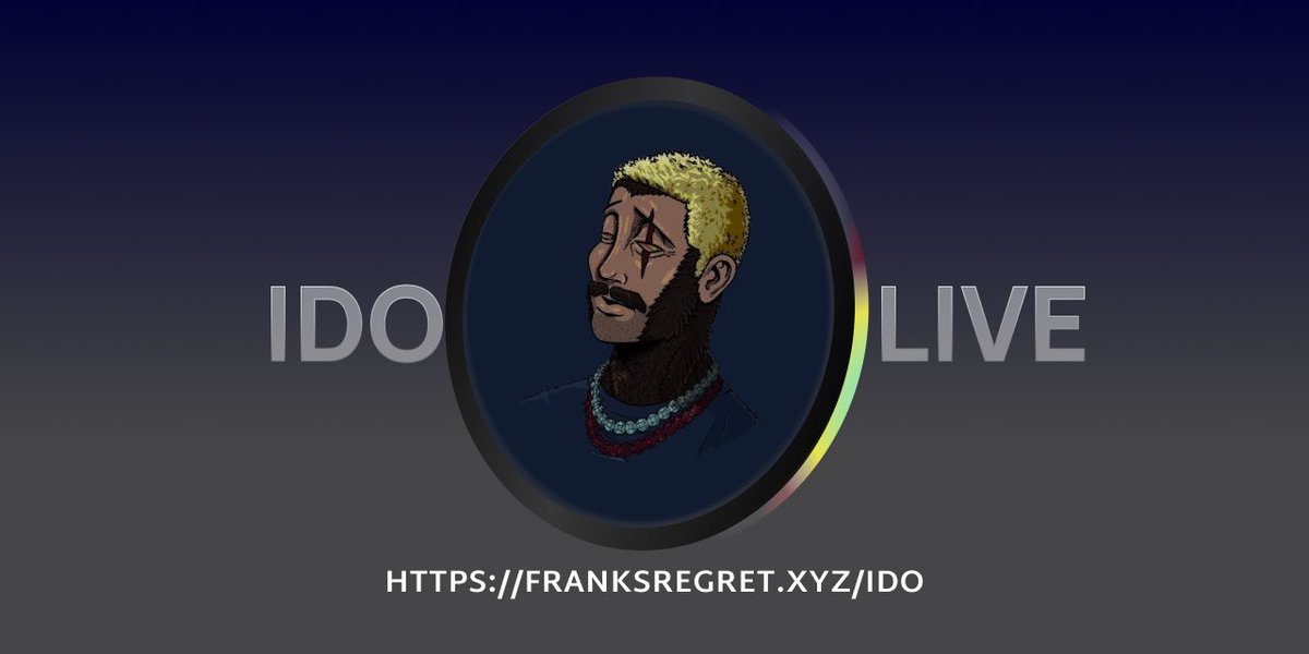 🔥$FRGT IDO + final airdrop🪂 is live 👑Participate in our ido: franksregret.xyz/ido open for 72 hrs 🎖️Fill in: forms.gle/ssmyZMYdgEbB6e… ♻️+ 💬 ⚠️Don’t regret like Frank $FRGT #Sol #Meme