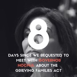 We are the Grieving Families of New York. It has been 8 days since we hand-delivered a letter requesting to meet with <a href="/GovKathyHochul/">Governor Kathy Hochul</a> on the #GrievingFamiliesAct #justiceforchristinefields