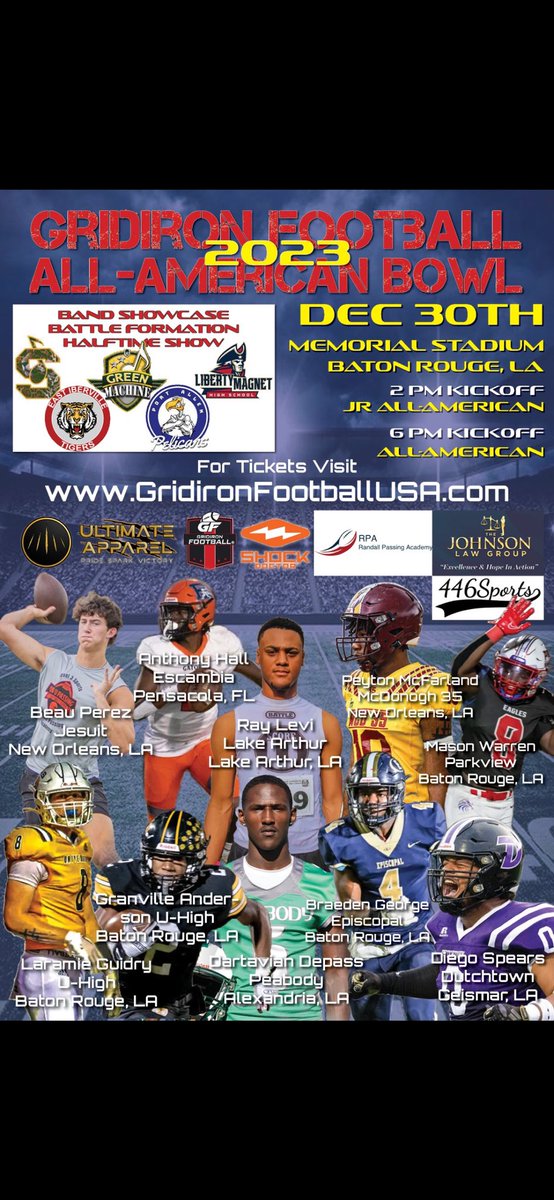 Be looking out for me as i play in the <a href="/GridironFootbal/">Gridiron Football®</a>  ALL-AMERICAN BOWL GAME TOMORROW!! @voice4hire9901