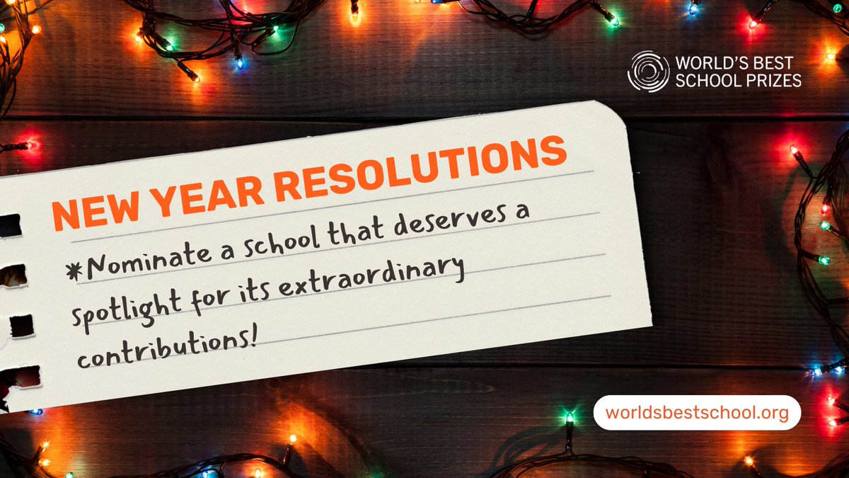 BestSchoolPrize's tweet photo. Is there a school that is making impact beyond its classroom walls and deserves global recognition?
Don't forget to nominate them for the World's #BestSchoolPrizes 2024. Invite them to apply! 📚🌍

Nominate a #StrongSchool now: https://t.co/emWP9W6VO1

#QualityEducationMatters https://t.co/vUiESbgtWr