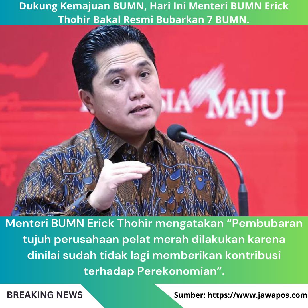 GabardaJames's tweet photo. The best! Demi kemajuan BUMN Erick Thohir kembali untuk merampungkan perusahaan BUMN dengan bubarkan 7 perusahaan yang di anggap rugi

@erickthohir
#PemimpinTepatSolutif https://t.co/ubB3XspuGo