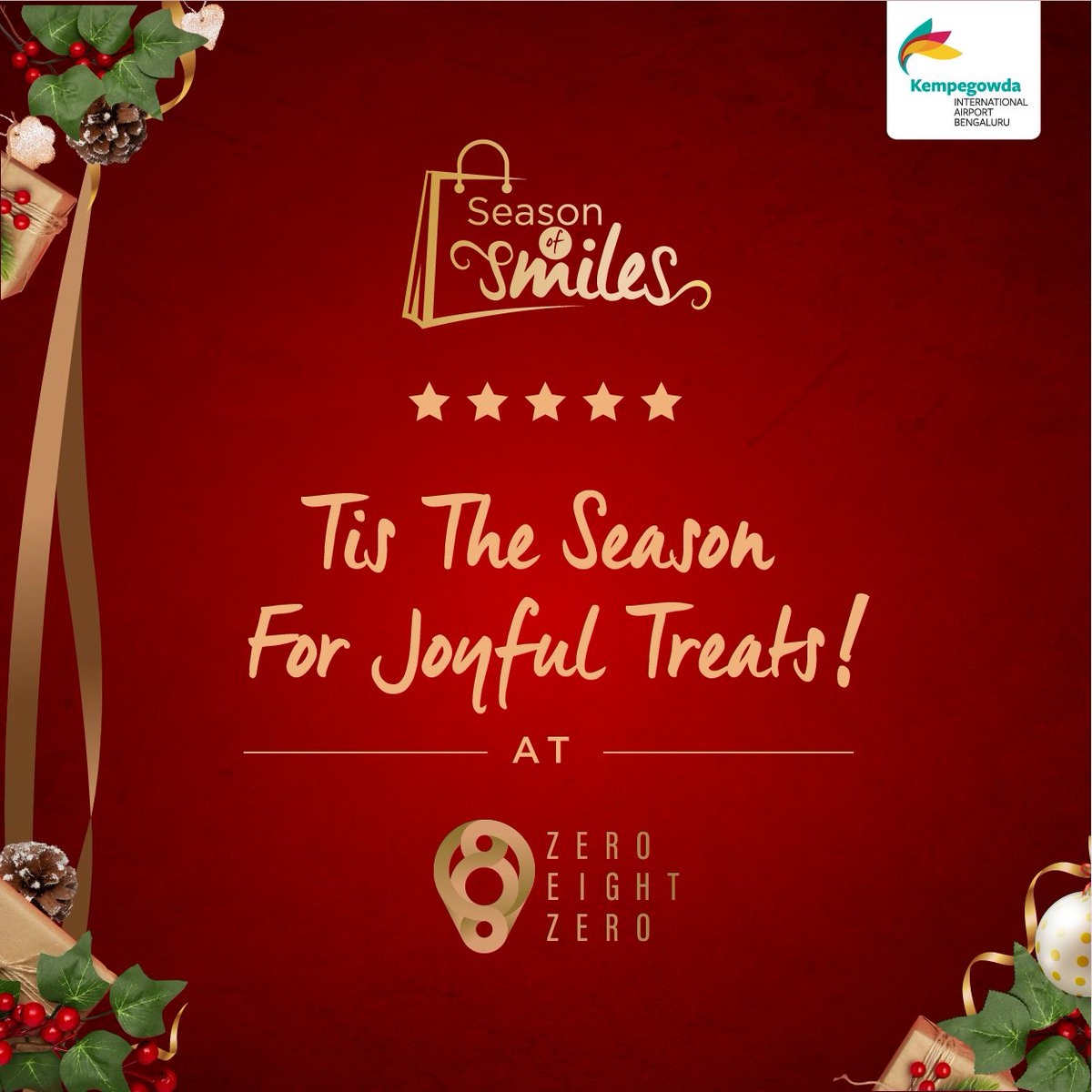 BLRAirport's tweet photo. Celebrate the holiday season with festive menu and treats. Visit the 080 lounge @BLRAirport, Terminal 1.
#080lounge #airportlounge #festivetreats #festivemenu #SeasonOfSmiles #WinBig #BLRAirport #Happiness #togetherness #traveldelights #winprizes #ShopAndWin #travelshopping #Shoppingfestival #newyearshopping