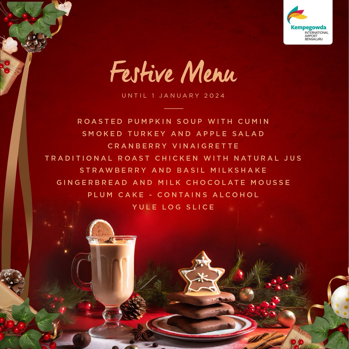 BLRAirport's tweet photo. Celebrate the holiday season with festive menu and treats. Visit the 080 lounge @BLRAirport, Terminal 1.
#080lounge #airportlounge #festivetreats #festivemenu #SeasonOfSmiles #WinBig #BLRAirport #Happiness #togetherness #traveldelights #winprizes #ShopAndWin #travelshopping #Shoppingfestival #newyearshopping