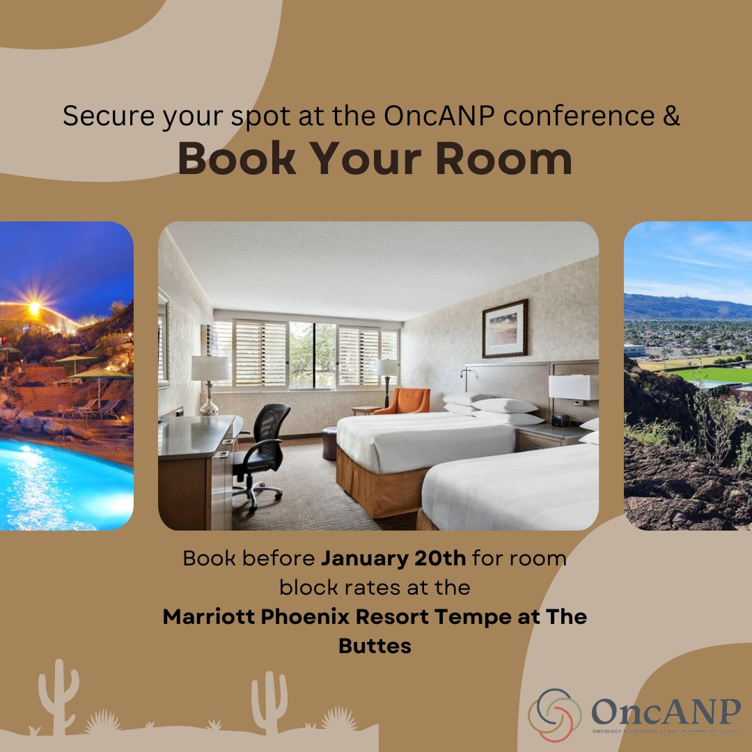 Elevate your experience at the Marriott Phoenix Resort Tempe at The Buttes for the OncANP conference! Book your rooms now as this offer expires on January 20th!

Room rate is $259USD per night.

Visit oncanp.org/conferencefor more hotel information.