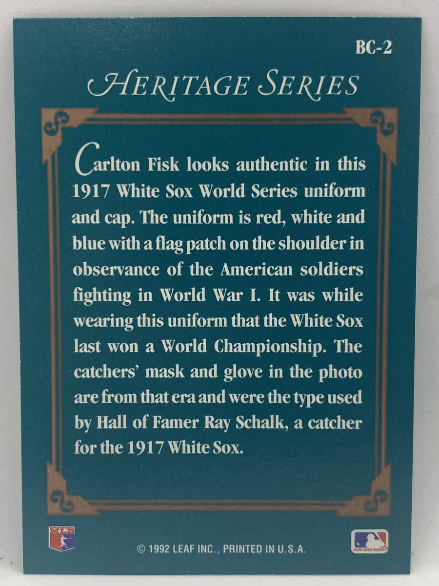 1packadayhabit's tweet photo. Celebrating #FiskFriday is always easiest when you pull a Fisk on Thursday night😄

From last night’s pack of 1992 Studio - Carlton Fisk Heritage Series!

#thehobby #whodoyoucollect #junkwax https://t.co/wd8PGYK7kY