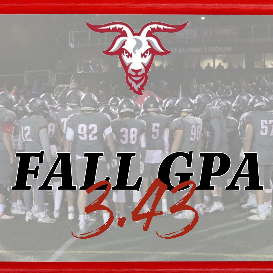 Proud of our @WPIFootball team crushing the fall semester 📚🧱💪