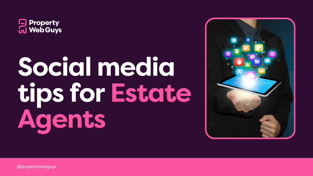 Social media tips for estate agents: 7. Use relevant hashtags. Doing this can help you reach a larger audience and increase engagement. #socialmediatips