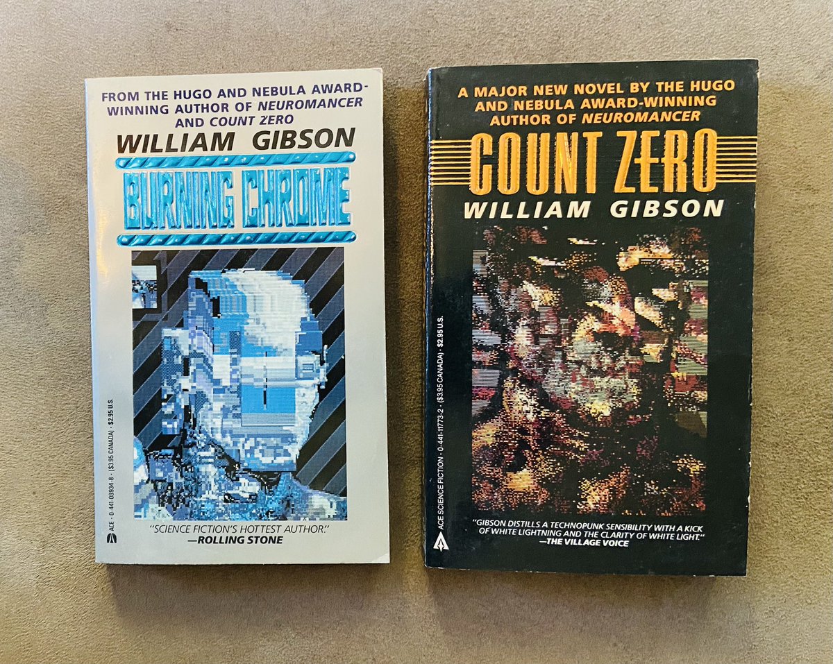 JMcNallyBooks's tweet image. Early William Gibson mass market paperbacks. #cyberpunk #williamgibson