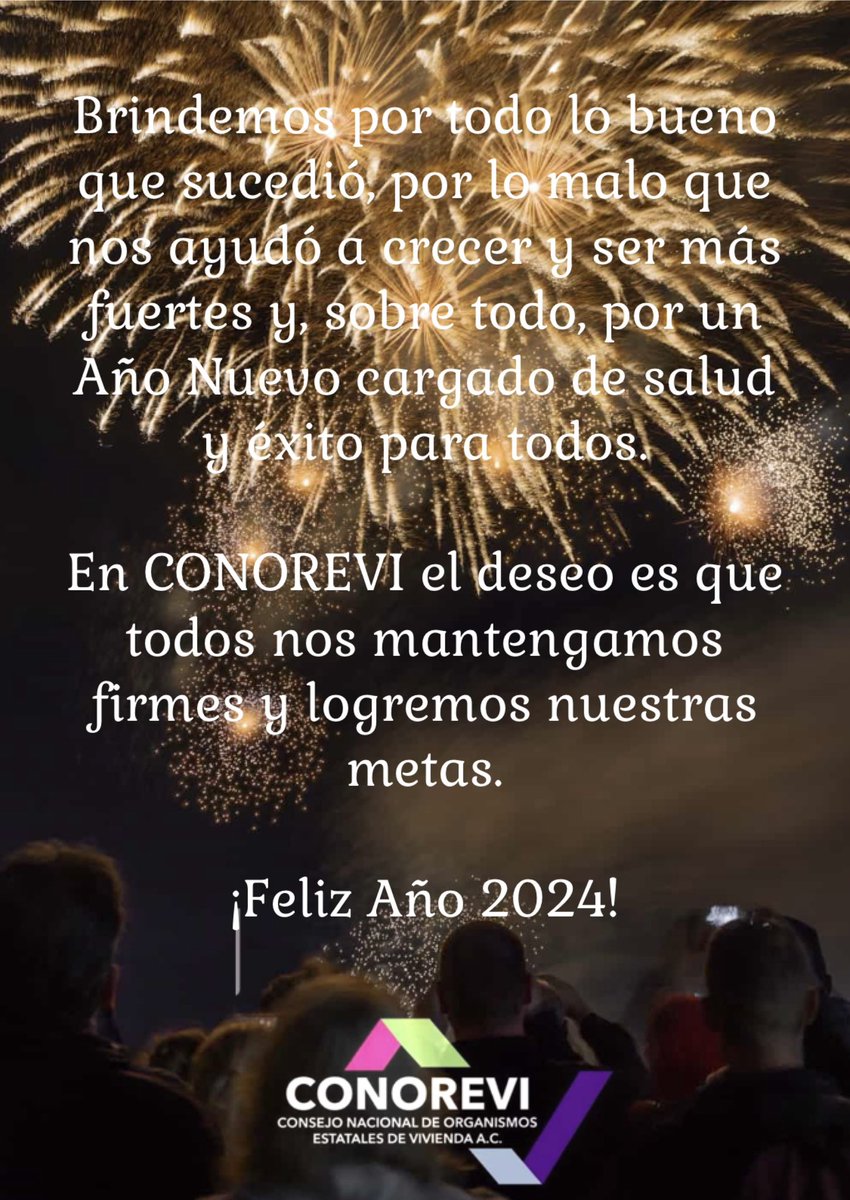 ConoreviAC's tweet photo. Que los éxitos y las bienaventuranzas lleguen a sus hogares, y la dicha se multiplique cada vez más. 

¡Feliz Año Nuevo les deseamos en @ConoreviAC https://t.co/cxxkxEnAiX