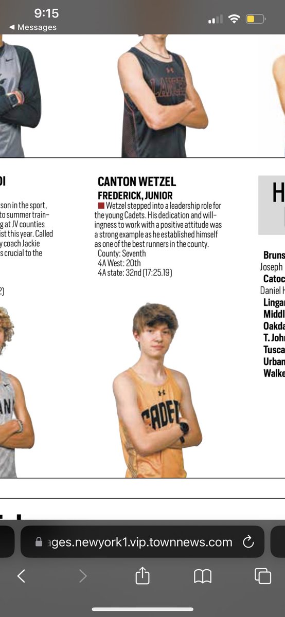 I am honored to announce that I just made my first ever appearance on the Frederick News Post All-County first team. I am extremely blessed to have been included in this talented group of runners! <a href="/CadetAthletics/">Frederick High School Cadet Athletics</a> <a href="/CadetXC_/">Frederick High XC</a>