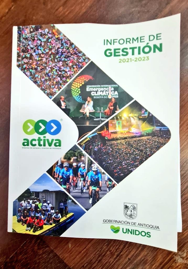anibalgaviria's tweet photo. ¡@ActivaCo llegó para quedarse!

Nos sentimos muy ORGULLOSOS de los resultados de la Empresa de Parques y Eventos de Antioquia: 3.000 MILLONES de utilidad y más de 4.400 eventos realizados en los 125 municipio. UNIDOS consolidamos una institución fuerte para el FUTURO. https://t.co/BzZdrpJUVg