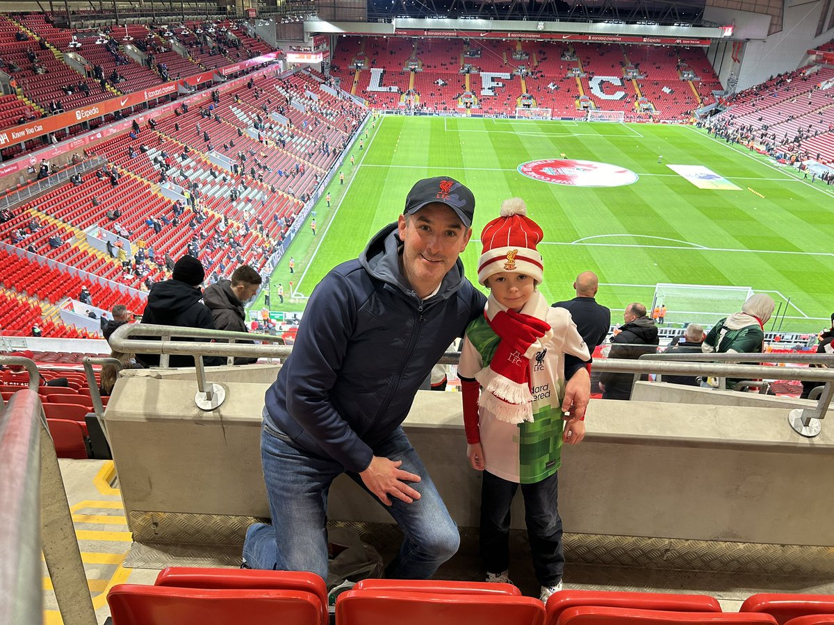 Lovely to bring my son Ben to his first Liverpool game last week #memories #fathersontime