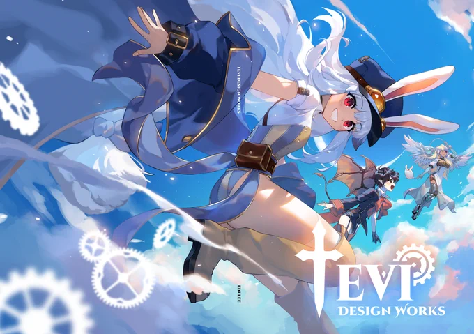 ゲーム『TEVI』のビジュアルディレクターと原作者の一人、Ein LeeさんのTEVI本『Tevi Design Works』を当サークル「第8装甲連隊」にて委託販売いたします。ぜひとも二日目(日)東館ム-14abへとお立ち寄りください! 