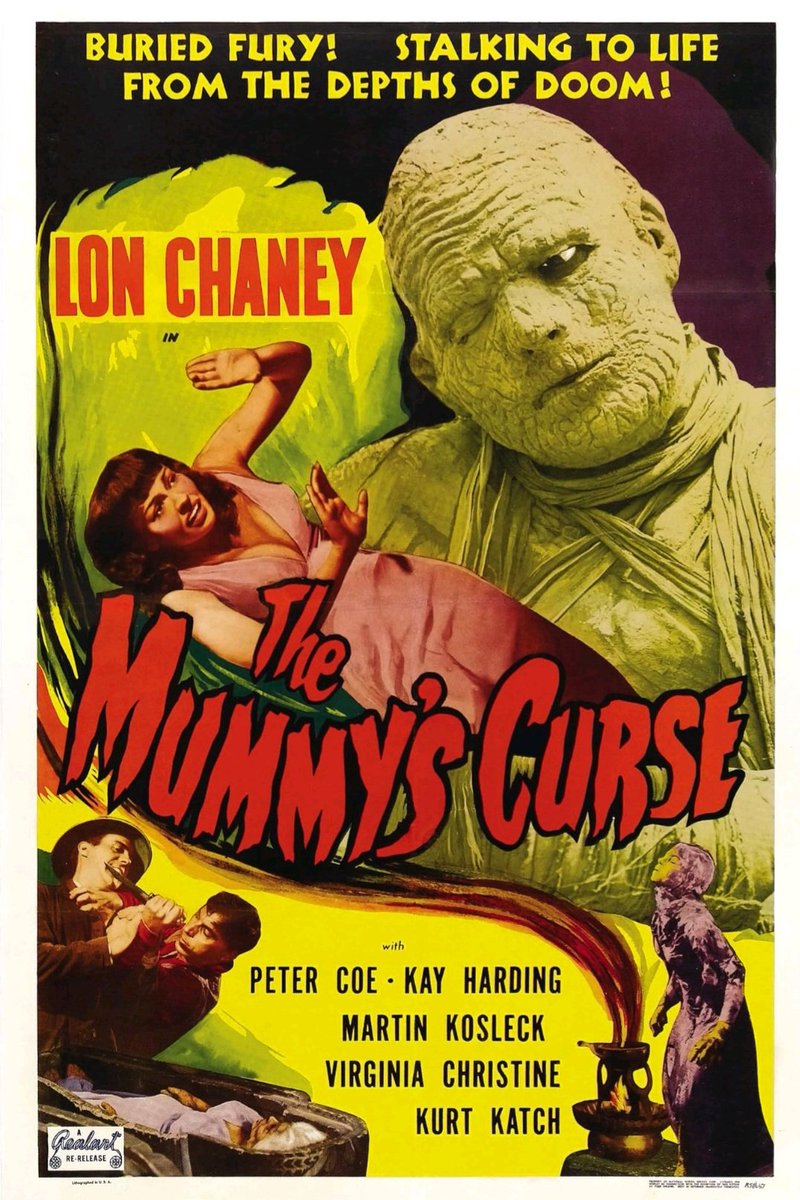 4 Horror films 1 year - 1944 #HouseOfFrankenstein #TheUninvited #TheMumnysGhost #TheMummysCurse