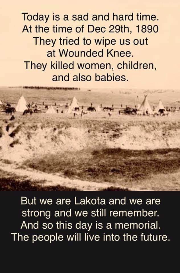 SpottedElk7's tweet photo. Nothing but Good Energy sent out to Our future Generations! Lilililili ⚪🟡🔴⚫ 
#WoundedKneeMassacre 
#weareStillhere https://t.co/3klg1heN83