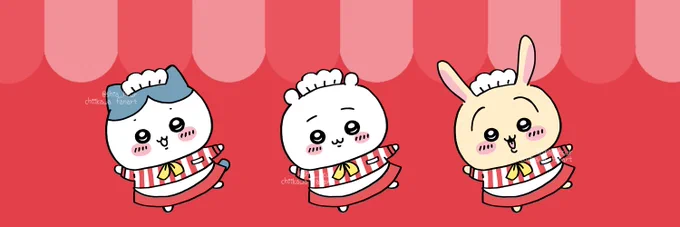 9000人記念ヘッダー用イラスト保存・使用時いただけると今後の励みになりますID表記等は任意です〜!#ちいかわファンアート 