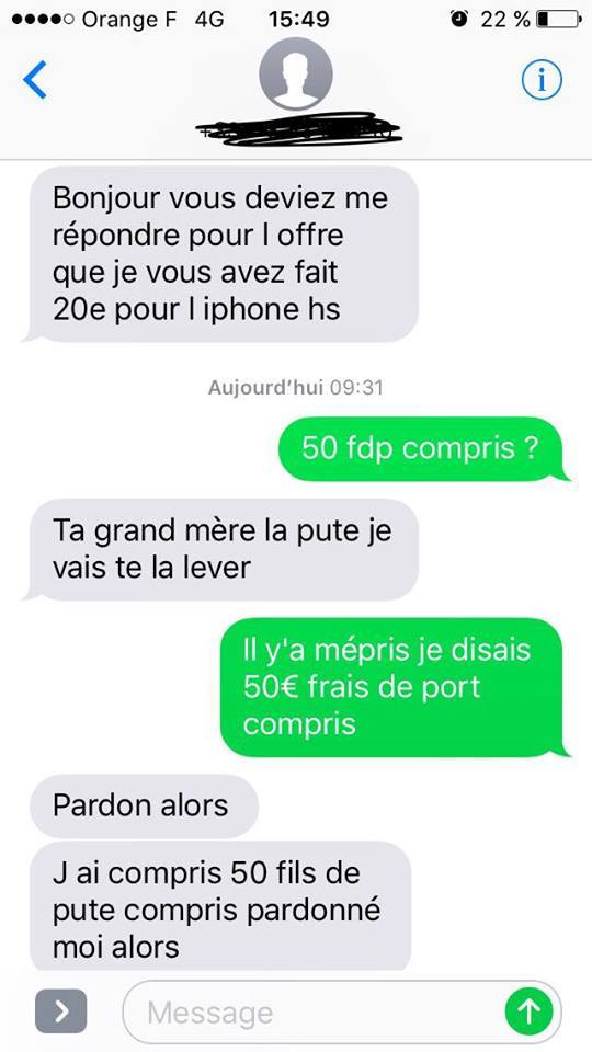 La_Pistache_'s tweet photo. On termine ce Thread avec cet échange sms https://t.co/9XwKJ9ei7M