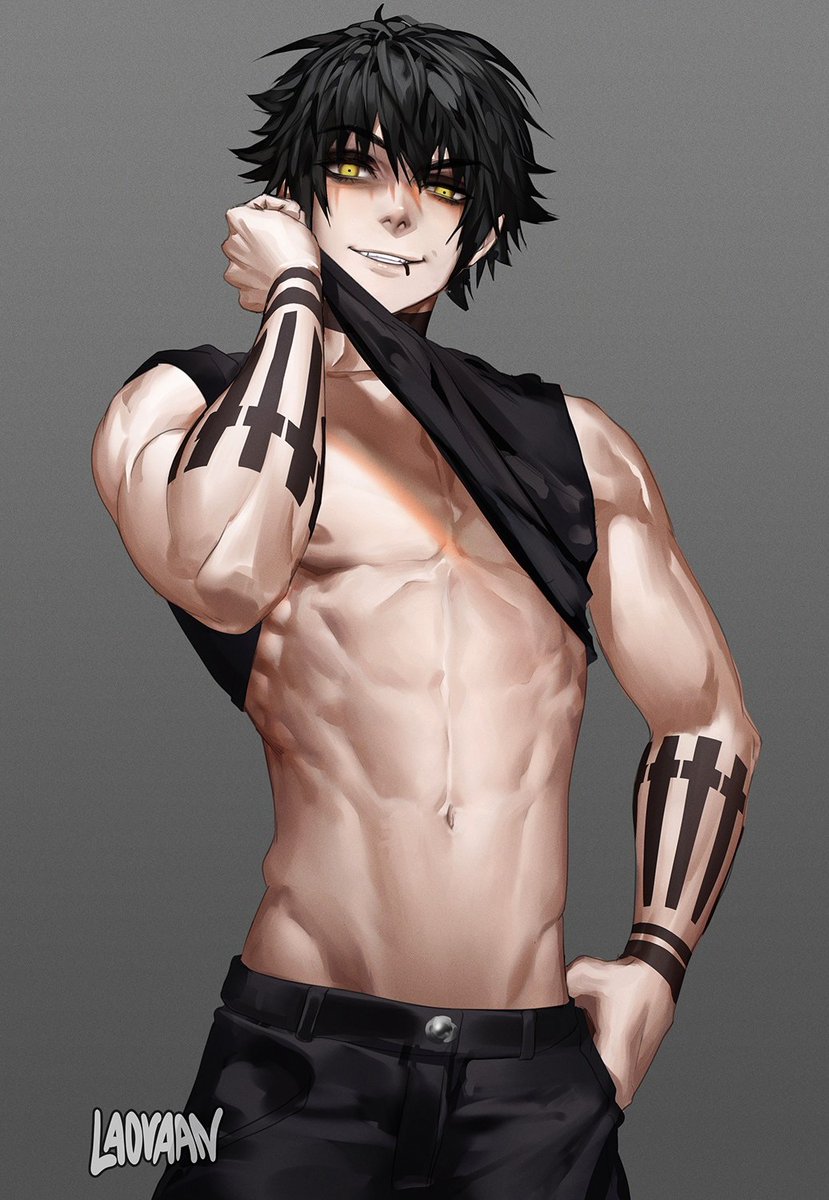 laovaan's tweet photo. My most popular artworks 2023 here on twitter, and people still wonder why Darius is shirtless most of the time 🌝 https://t.co/kGAlzZIst1