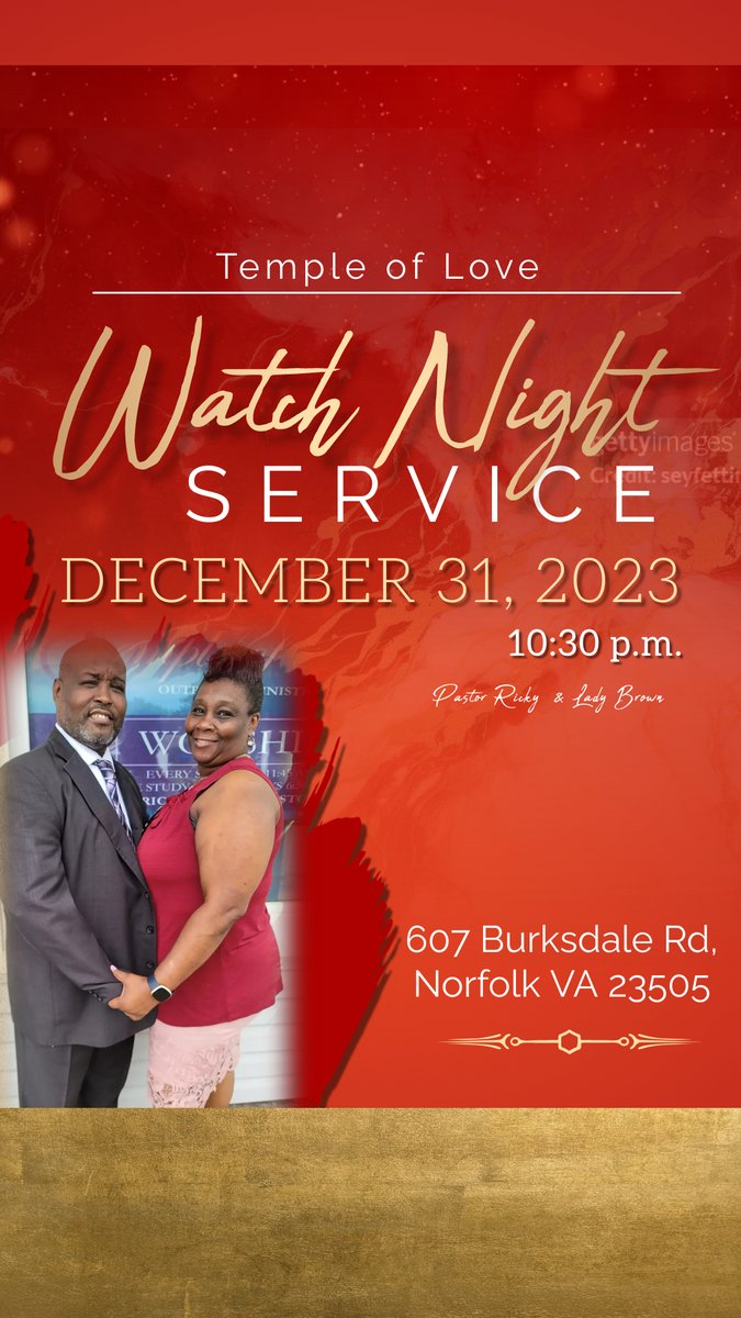 templeoflove's tweet photo. Start your new year with us at the Temple of Love Watch Night service. 607Burksdale Road, Norfolk VA 23505 https://t.co/PFiJDQtQj7