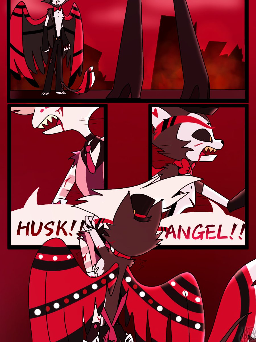 Alissontsuki's tweet photo. "The end of the War"💞 #huskerdust #hazbinhotel #HazbinHotelAngelDust #HazbinhotelHusk  #hazbinhotelfanart https://t.co/P6t127uZdO