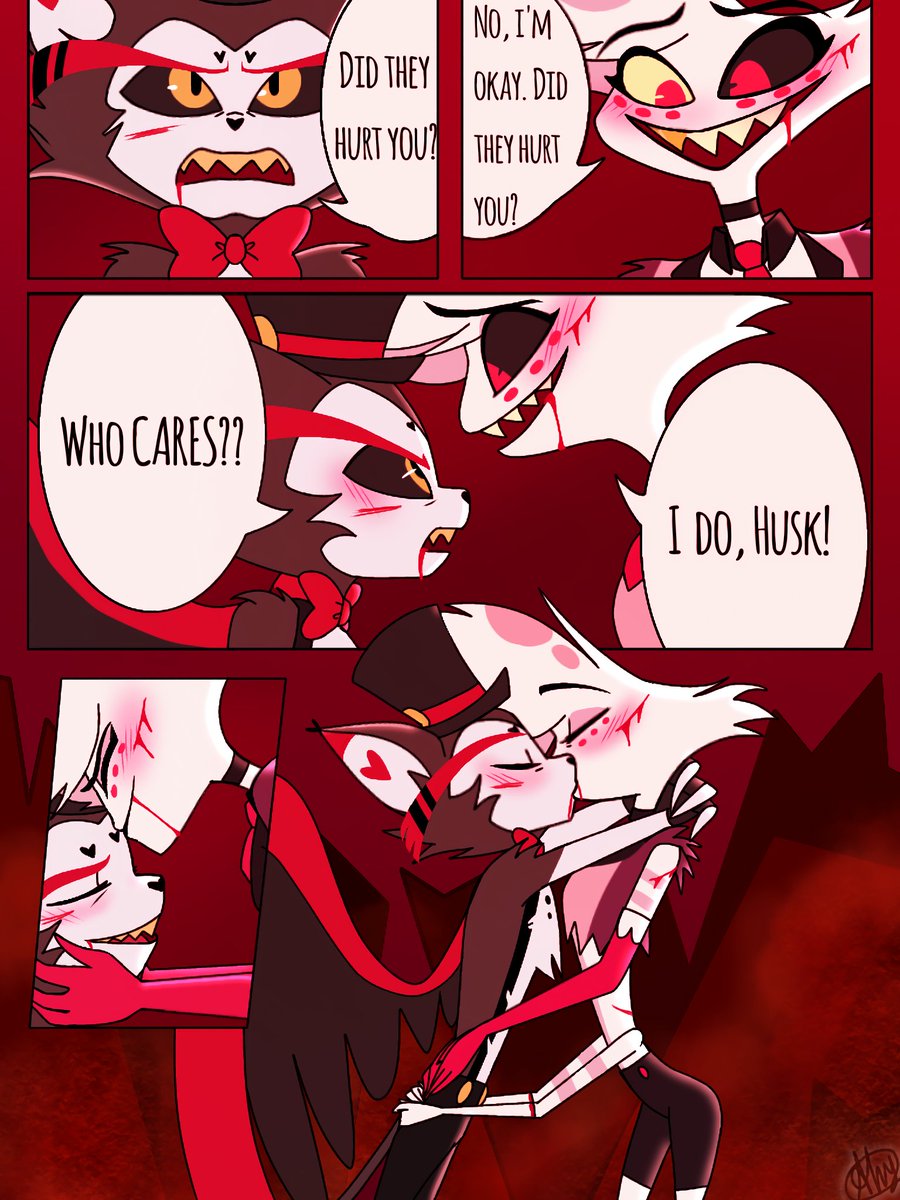 "The end of the War"💞 #huskerdust #hazbinhotel #HazbinHotelAngelDust #HazbinhotelHusk  #hazbinhotelfanart