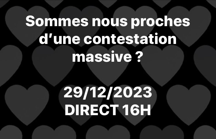 ReservoirApps's tweet image. 🔴DIRECT #16H00 
🎬@ReservoirApps 
📰#contestation 
Vendredi #29décembre 2023