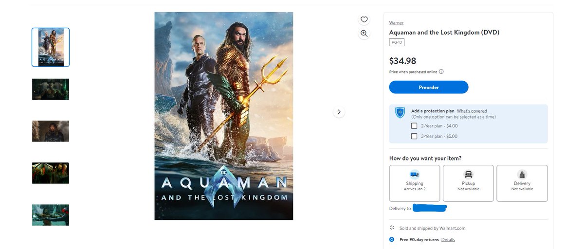 I just checked WalMart and in my area, Aquaflop (Aquashit) can be pre-ordered and..... it will arrive on January 2!!! 🤣🤣🤣 Is that some kind of a record? 
#boycottaquaman2