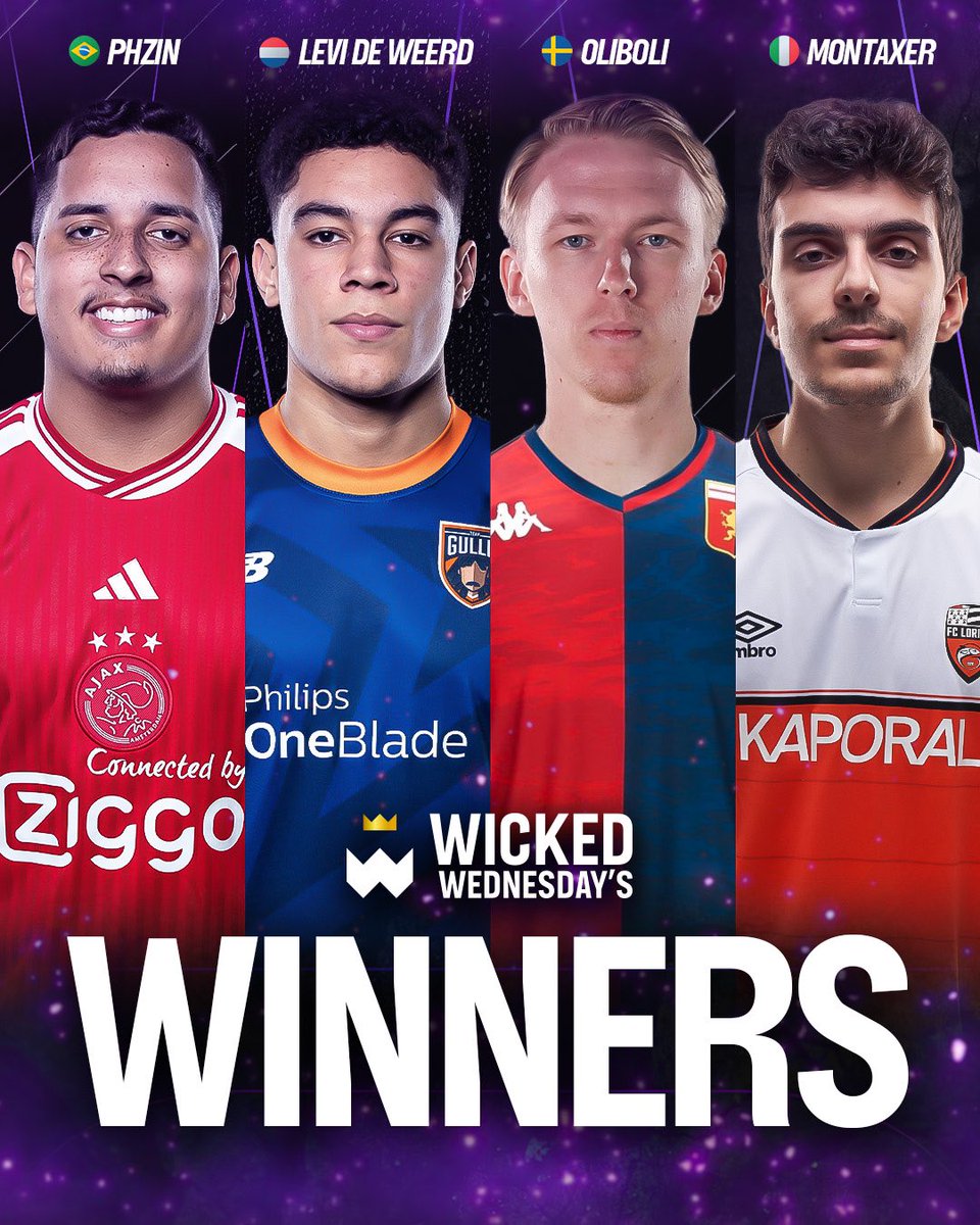 Well.. that was a FUN 4️⃣ weeks! @PHzin 🇧🇷 🏆 @LevideWeerd 🇳🇱 🏆 @Oliboli__ 🇸🇪 🏆 @Montaxer_ 🇮🇹 🏆 I really hope this is only the start for #WickedWednesdays 👑 heading into 2024.