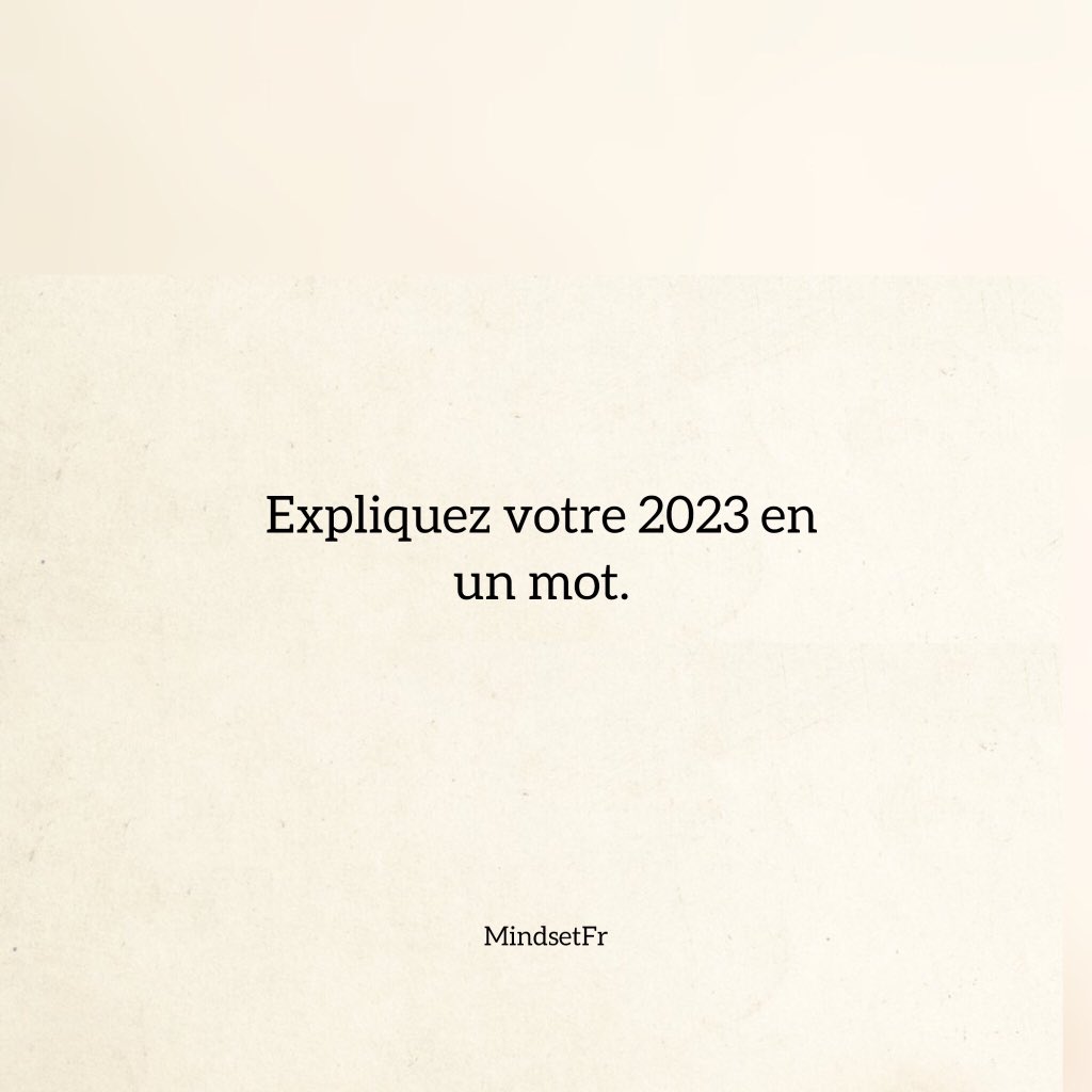 Mindset_FR's tweet image. Un mot