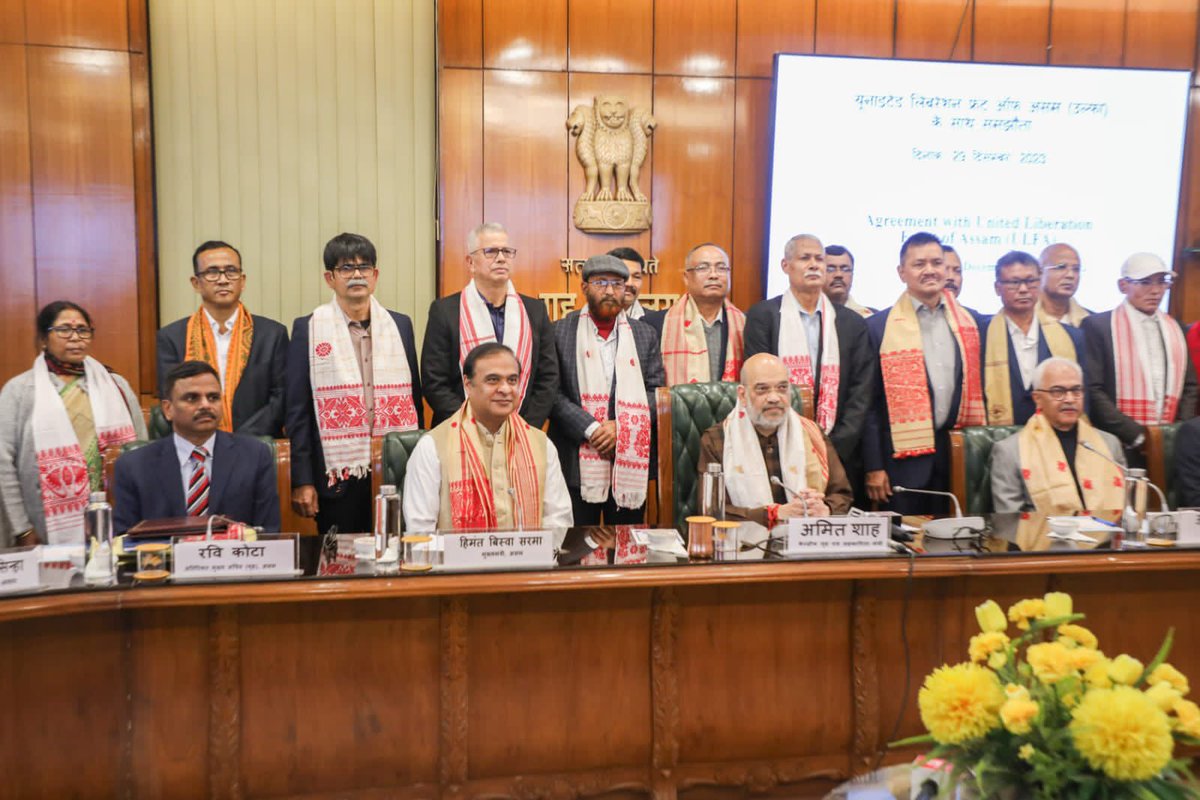 PRupala's tweet image. ULFA Signs Historic Peace Accord With Govt!

#ModiUshersPeaceInAssam
