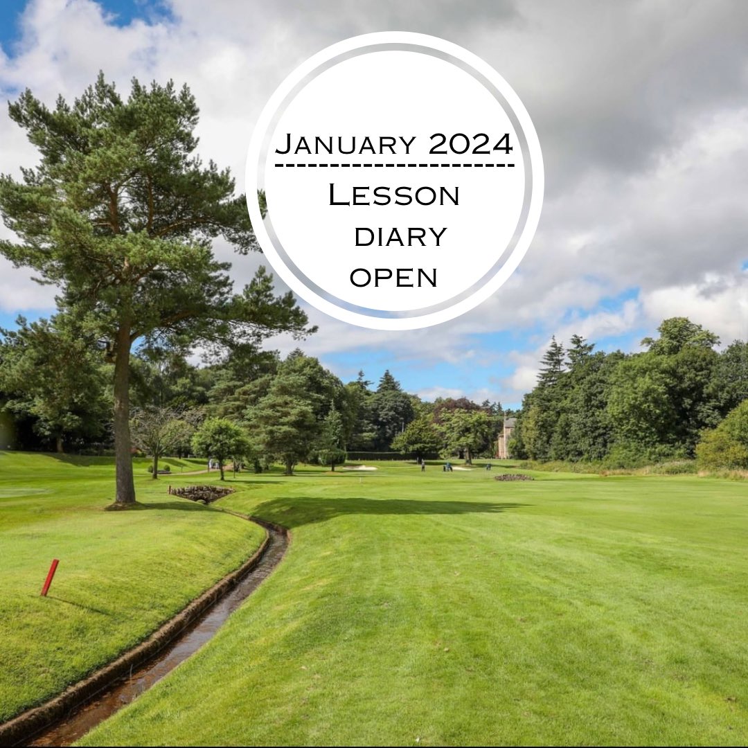 JANUARY TEACHING DIARY NOW OPEN ⛳️ 📔 
Online diary now live for you to get a head start on the 2024 golfing season.
CawderProfessionalShop.as.me/?calendarID=93…