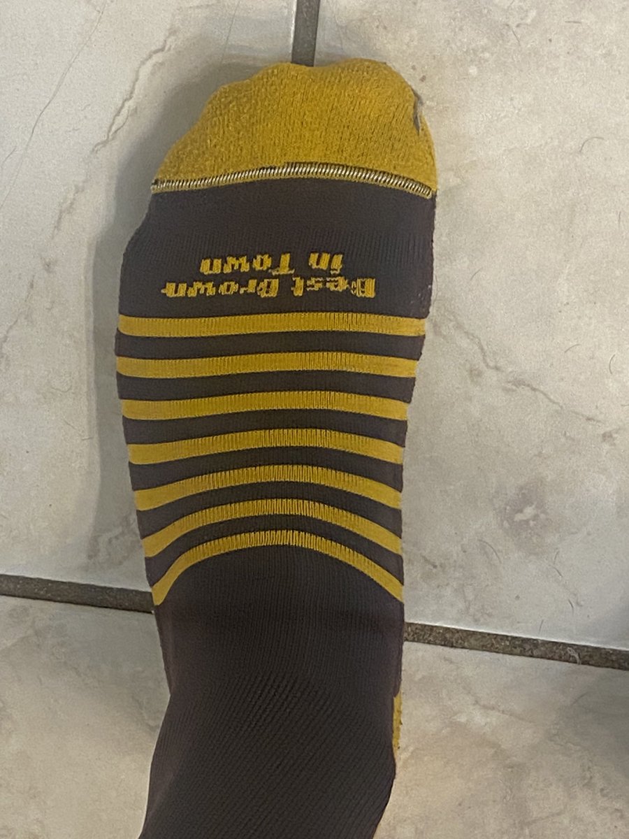 Chilly day in the NOLA region, great day for some “Best Brown in Town” gamer socks.