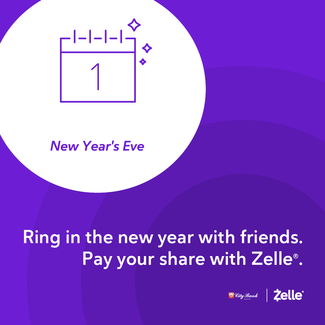 It’s time to ring in the new year. Whether it’s a fun night out or party at home, you can easily share the costs with friends or family using <a href="/Zelle/">Zelle</a>.