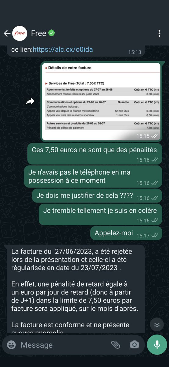 FrancoisGleize's tweet photo. Salut @free #freemobile
Pourrais-tu stp enfin accepter d'annuler cette facture de 7,50 € pour "pénalité de défaut de paiement"... 
Car en effet quand on décède comme ma mère, il n'est pas toujours évident de payer ses factures à temps. https://t.co/gj0aZBNoLX