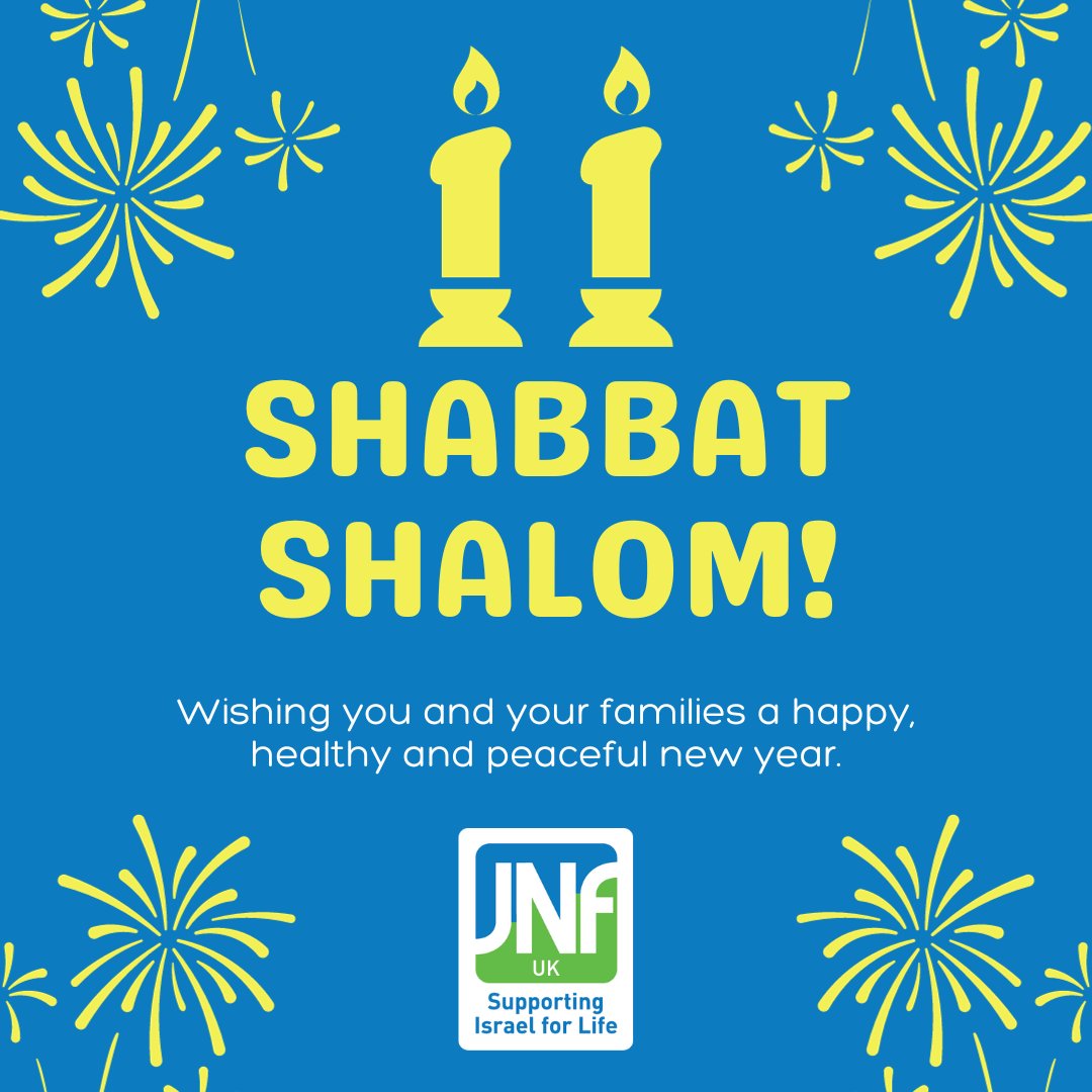 Shabbat Shalom from JNF UK! 
Wishing you and your families a happy, healthy and peaceful new year.
