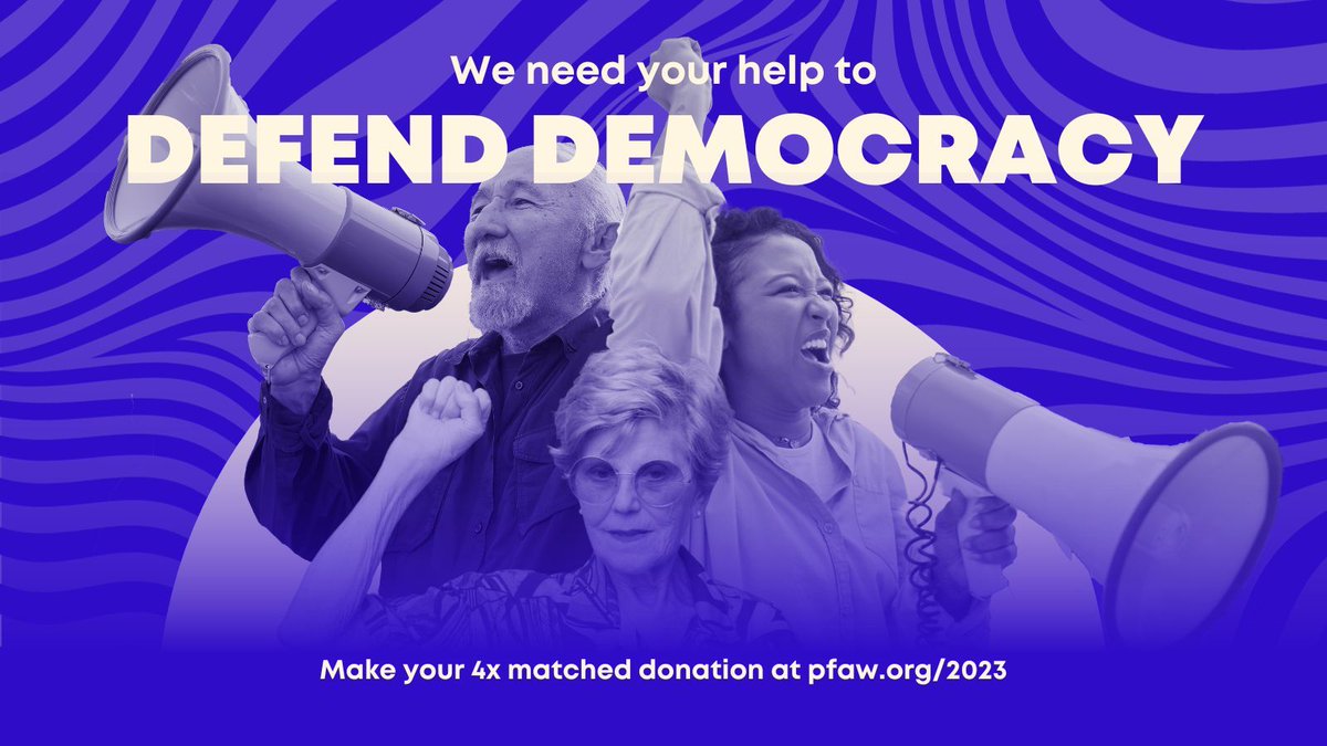 peoplefor's tweet image. ⏰ Tick-tock! The countdown to December 31 is on, and so is our mission to defend democracy. Your contribution matters more than ever. Help us reach our goal, and with a 4x matching gift, your impact will be quadrupled! Donate today! 🗳️💪 #SupportDemocracy #YearEndGiving