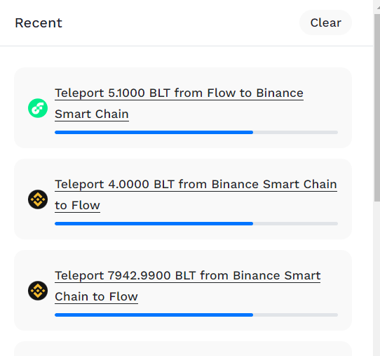 0248t's tweet photo. Attentions Everyone!
seems like @BloctoApp #Teleport not working. All transactions going pending.
Do not interact with #Bloctoswap #Teleport till @BloctoDevs solve all those pending transactions or you may loose your funds. https://t.co/rWhKTGphsk